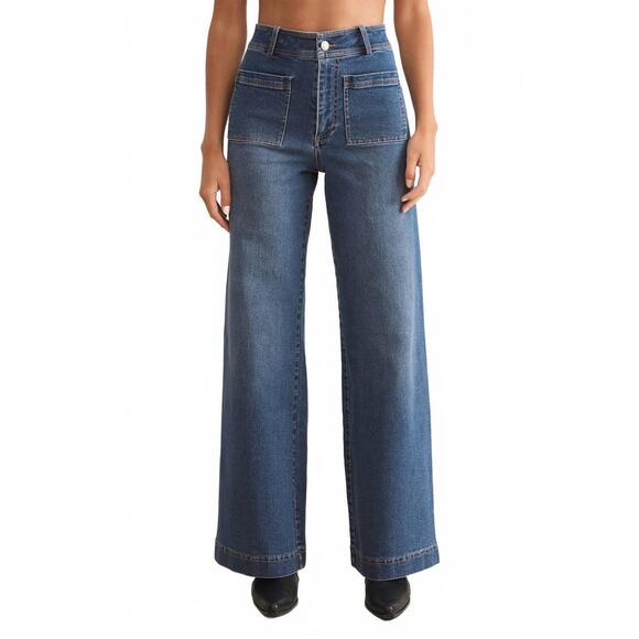 NEW Z SUPPLY bradley denim pant in blue - Picture 1 of 4